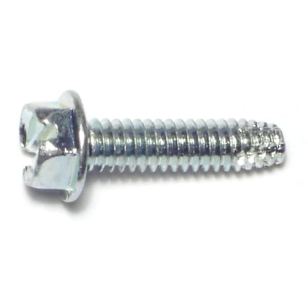 Midwest Fastener Sheet Metal Screw, 1/4" x 1 in, Zinc Plated Steel Flange Hex Head External Hex Drive, 15 PK 38404 - main